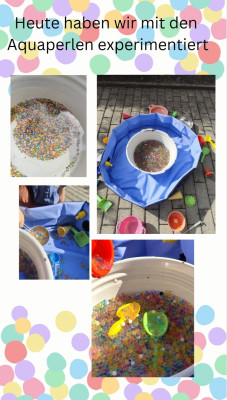 Sensorik Spiel mit Aquaperlen